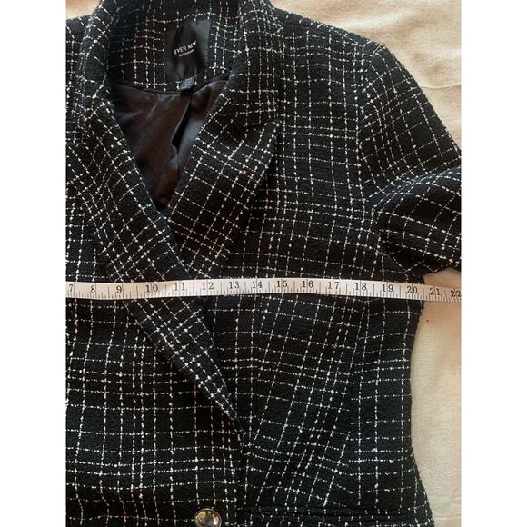 Ever New Melbourne Jacket Womens 12 Cottage Core Dark Plaid Double Breasted Coat - Picture 11 of 15